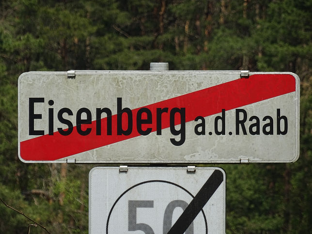 Eisenberg an der Raab, Ortstafel