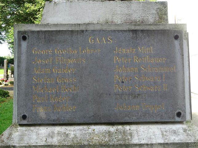 Gaas, Kriegerdenkmal
