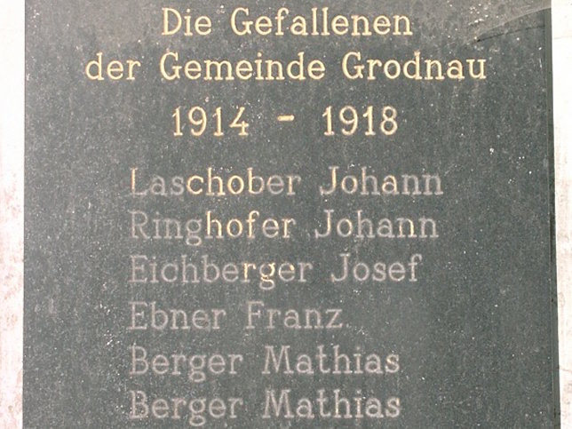 Grodnau, Kriegerdenkmal