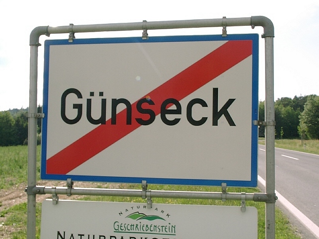 Günseck, Ortstafel