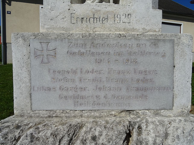 Heiligenbrunn, Kriegerdenkmal