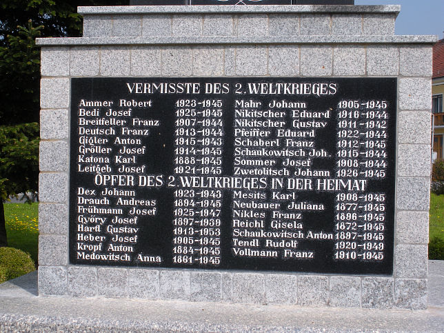 Heiligenkreuz, Kriegerdenkmal