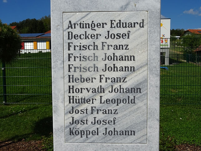 Inzenhof, Kriegerdenkmal