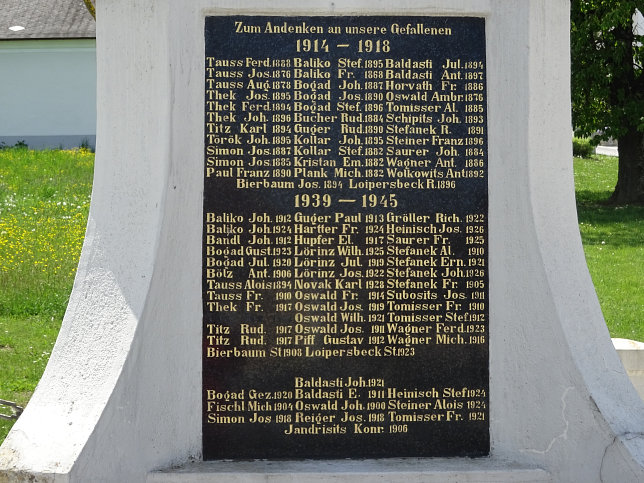 Jabing, Kriegerdenkmal