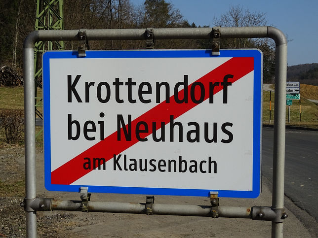 Krottendorf bei Neuhaus, Ortstafel