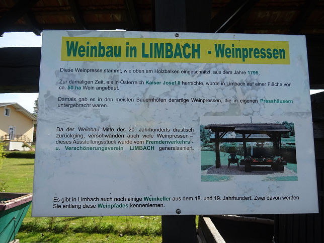 Limbach, Weinpresse