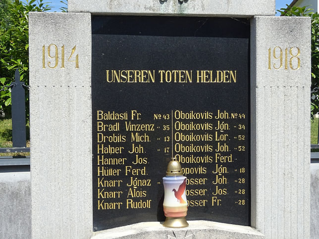 Neuhaus in der Wart, Kriegerdenkmal
