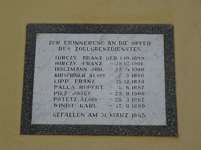 Neumarkt an der Raab, Opfer des Zollgrenzdienstes