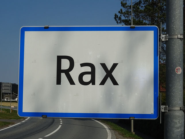 Rax, Ortstafel