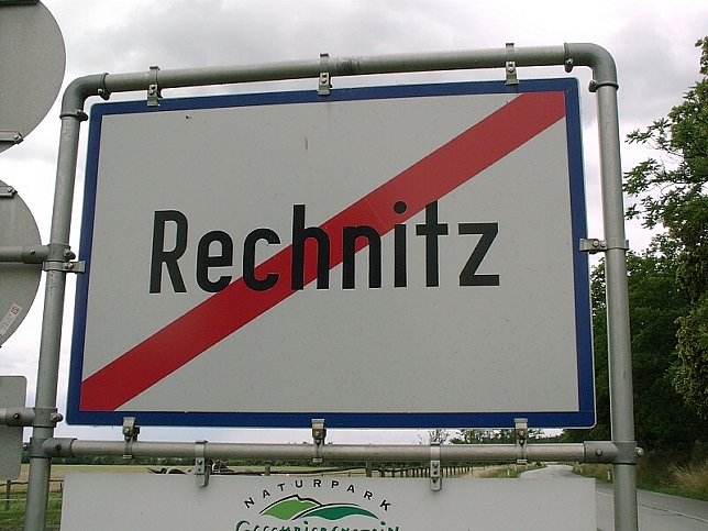 Rechnitz, Ortstafel