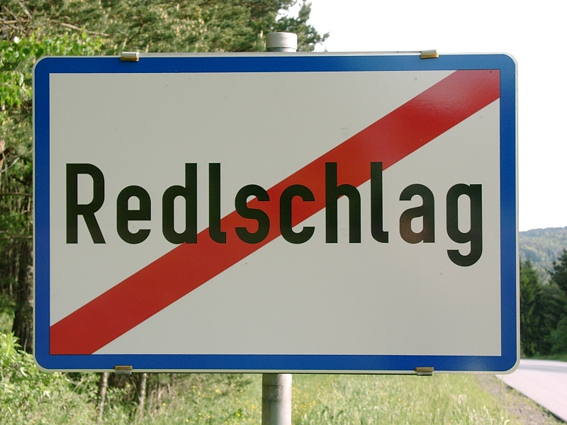 Redlschlag, Ortstafel