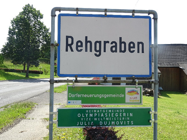 Rehgraben, Ortstafel