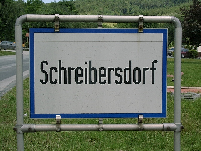 Schreibersdorf, Ortstafel