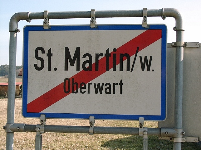 St. Martin in der Wart, Ortstafel