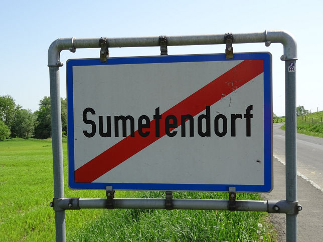 Sumetendorf, Ortstafel